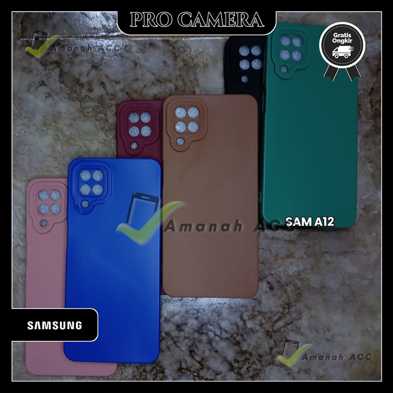 Softcase Pro Camera SAMSUNG A12 / M12 Candy Case Full Color 3D Silikon TPU