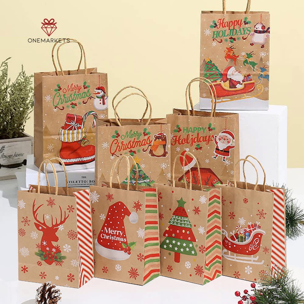 

Paperbag Natal - Tentengan Kertas Kraft Christmas - Aksesoris Tas Natal - GB128