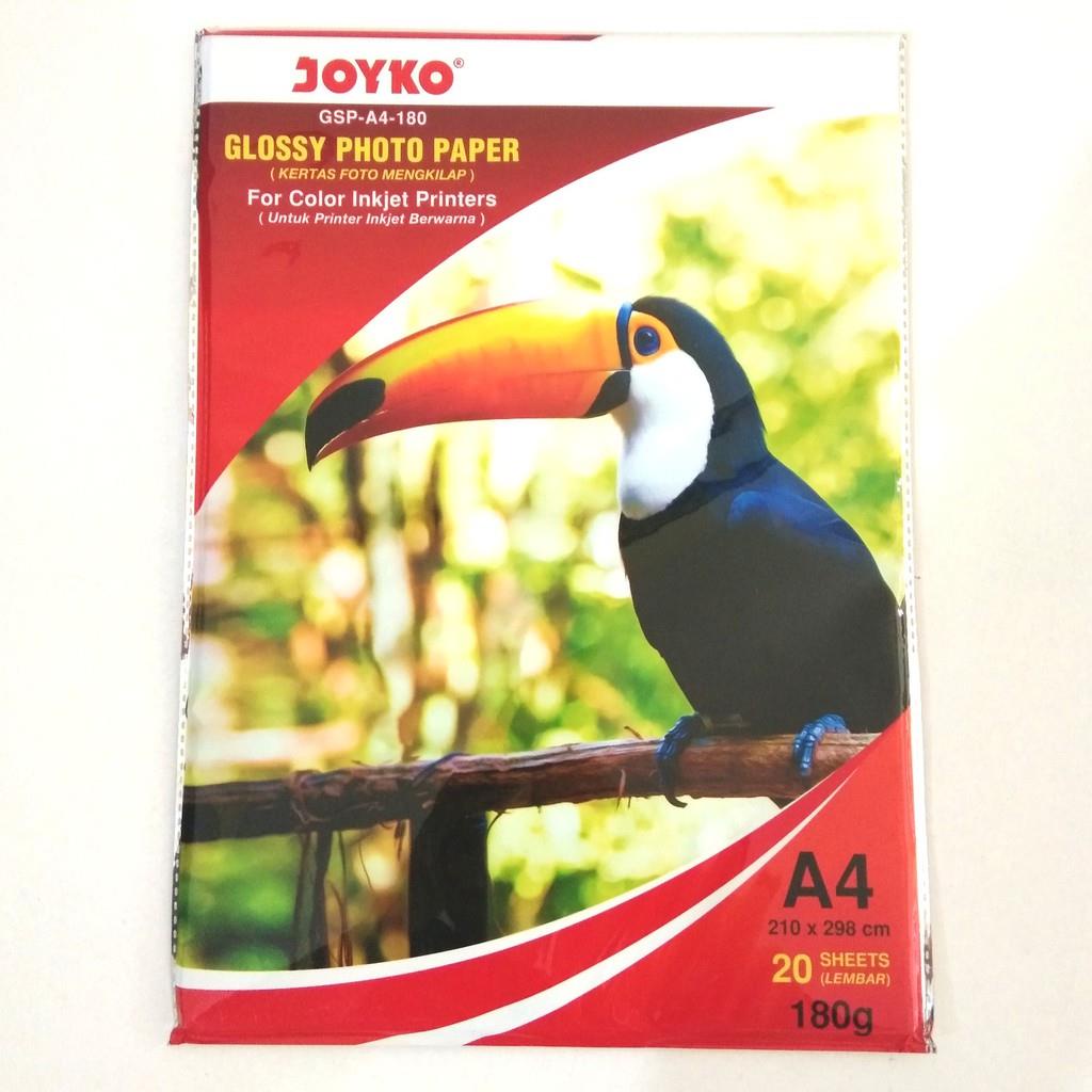 

Kertas Foto Joyko A4 180 gsm Glossy Photo Paper (20 pcs)
