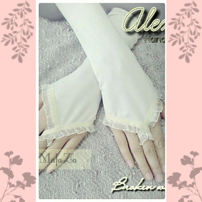 Handsock Cincin Renda Manset Tangan Muslimah Sarung Tangan Hijabers