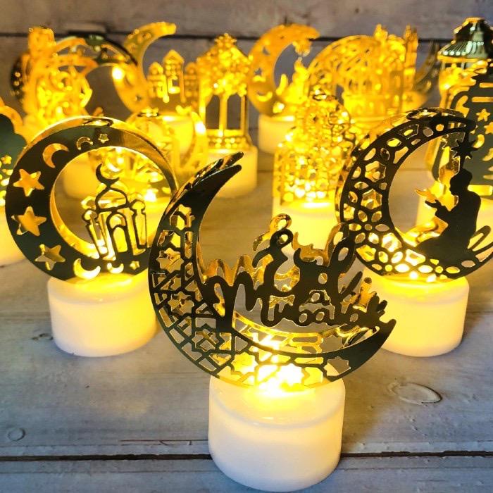 Lampu LED Lilin Dekorasi Hadiah Souvenir Ramadhan Idul Fitri Pajangan Kamar Hiasan Rumah Ornamen Gift Kualitas Bagus