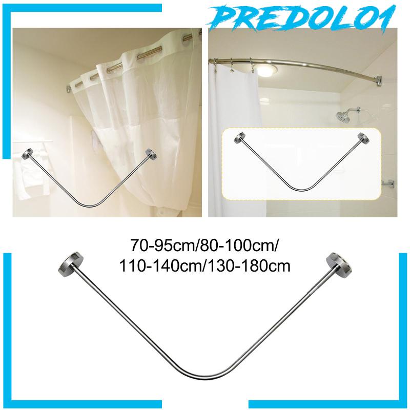 [Predolo1] Batang Tirai Shower Curtain Bahan Teleskopik Untuk Bathtub Rumah