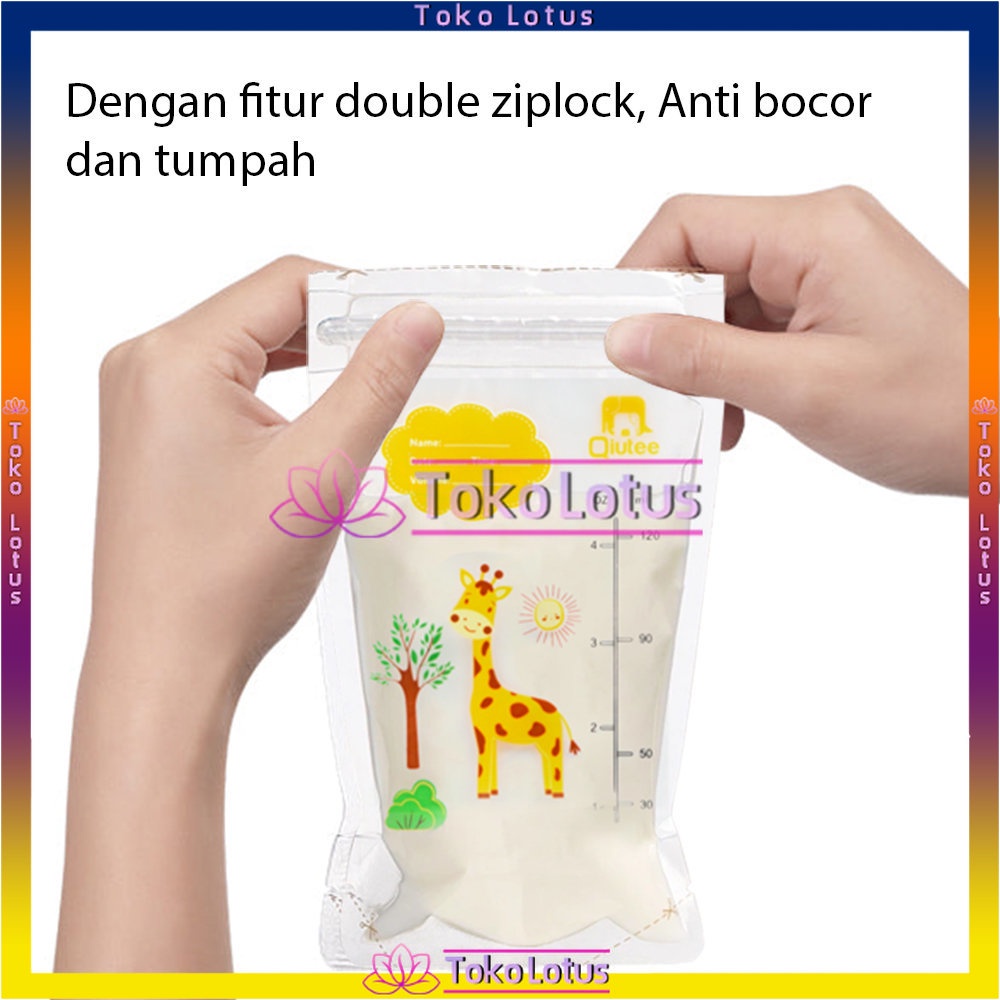 1 Pack 120ml Breastmilk Storage Bag Breastmilk Storage Zipper (30 Pcs) Kantong ASI Plastik ASI Kualitas Terpercaya