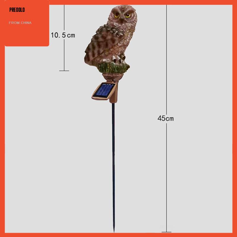 [Predolo] Owl Taman Lampu Tenaga Surya Outdoor LED Dekorasi Landscape Light Rumah Tangga