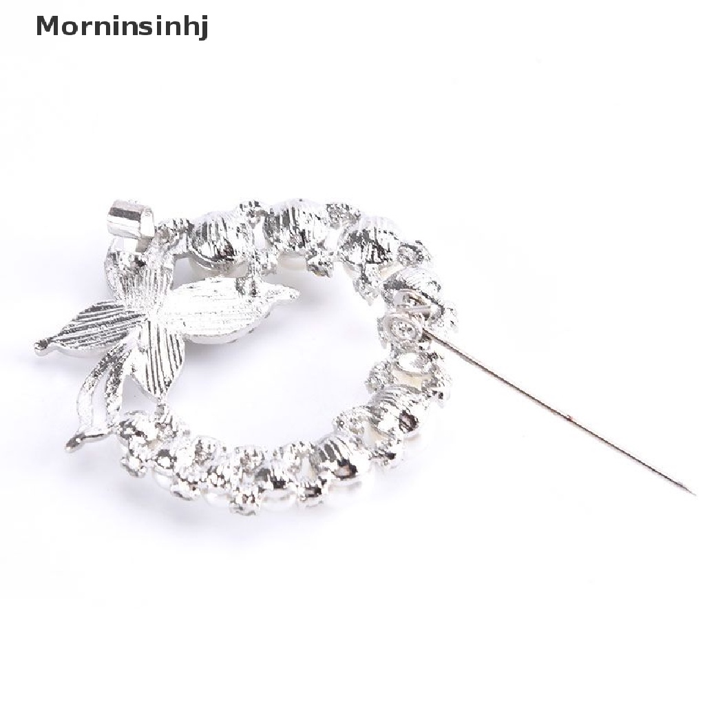 Mornin Bros Lingkaran Mutiara Dan Berlian Imitasi Untuk Baroque Trendy Elegan Butterfly Brooch id