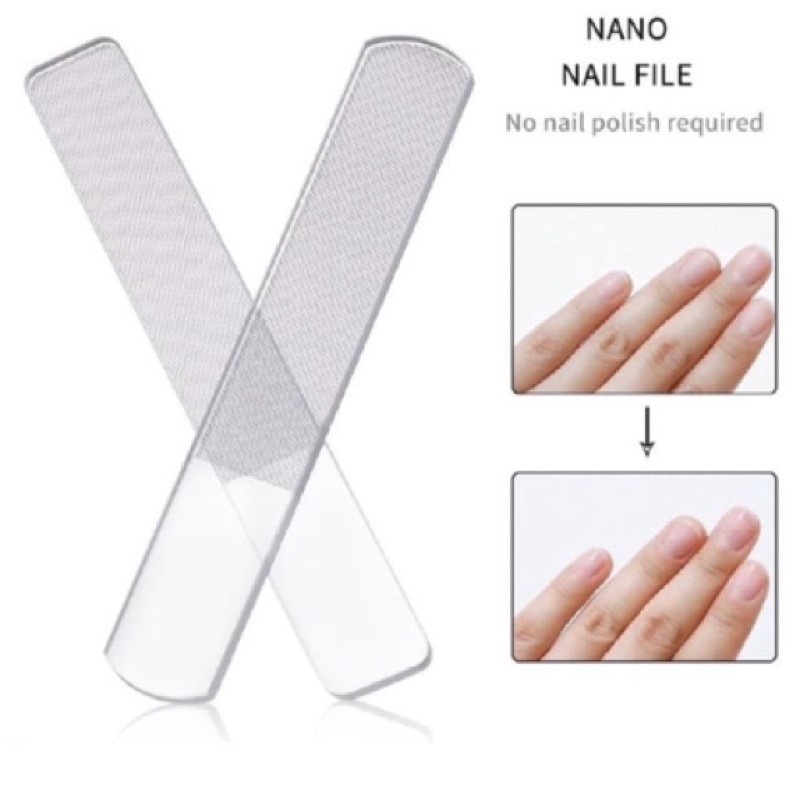 Nano nail file shiner shinner glass nail / pengkilap pengilap kuku kaca nailart