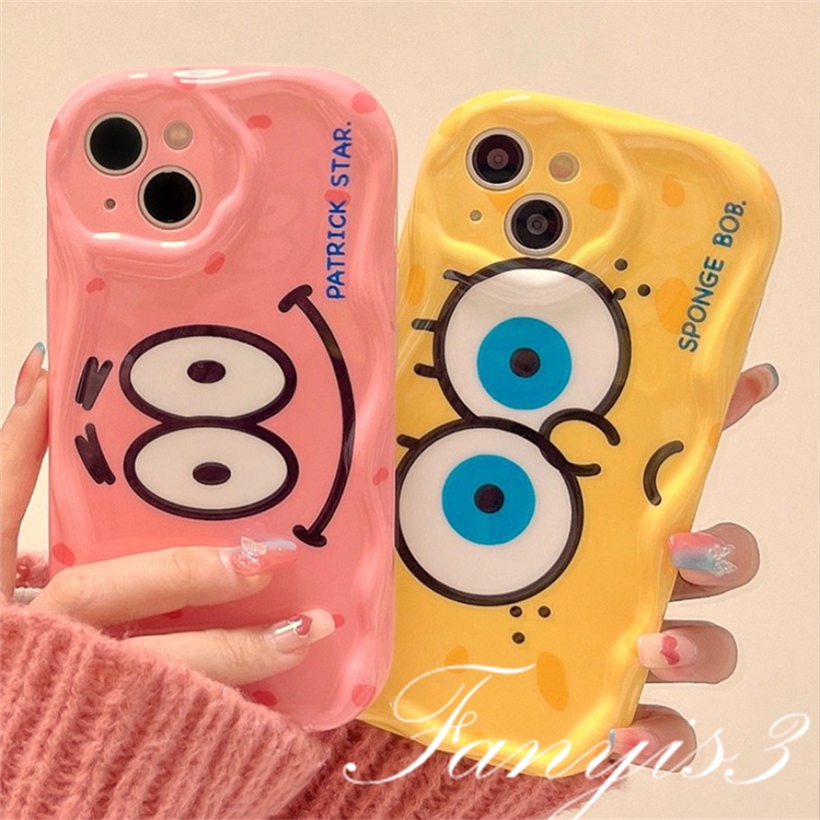 Compatible For IPhone 14 13 12 11 Pro Max X XR Xs Max 8 7 6s Plus SE 2020 Kompatibel Untuk Karakter Kartun Lucu Sederhana Gelombang Casing Ponsel TPU Silicon Lembut Cover Pelindung