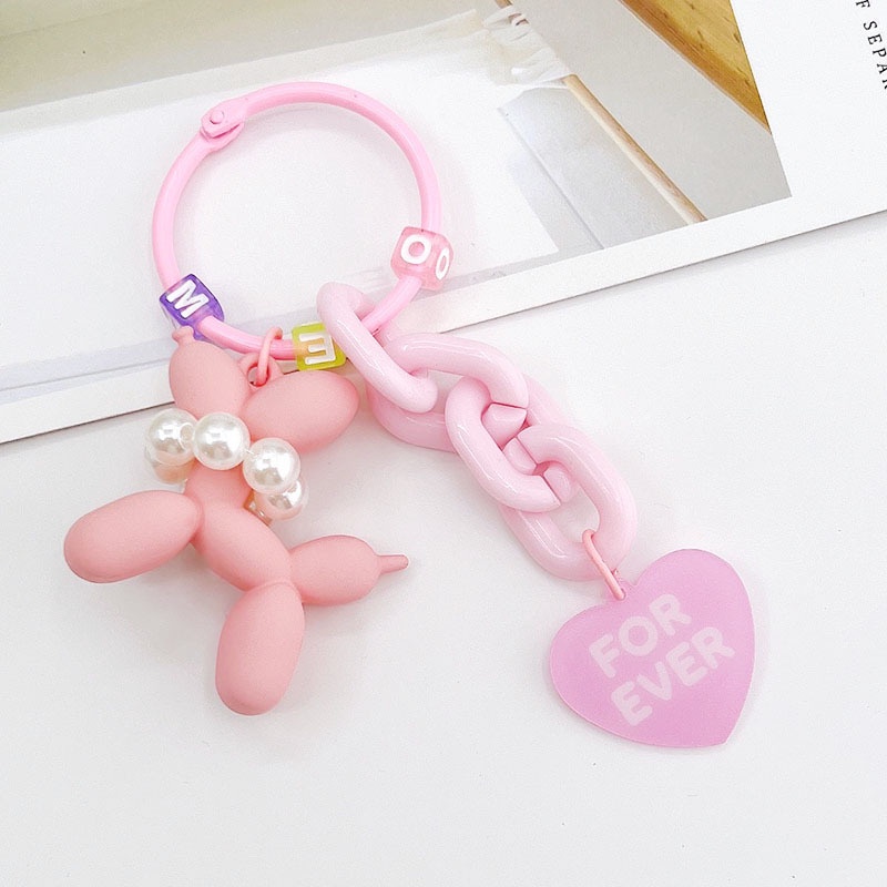 HUAWEI Kartun 3D Balon Puppy Anjing Universal DIY Liontin Dengan Label Cinta Hati Untuk iPhone Untuk Android Untuk OPPO Untuk VIVO Untuk Xiaomi Untuk Redmi Untuk Samsung Semua Ponsel Earphone Case