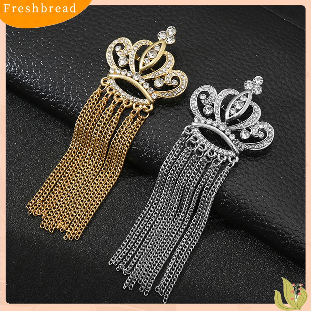 &lt; Freshbread &gt; Pria Bros Pin Mahkota Jumbai Perhiasan Gaya Korea Electroplating Brooch Pakaian Dekorasi