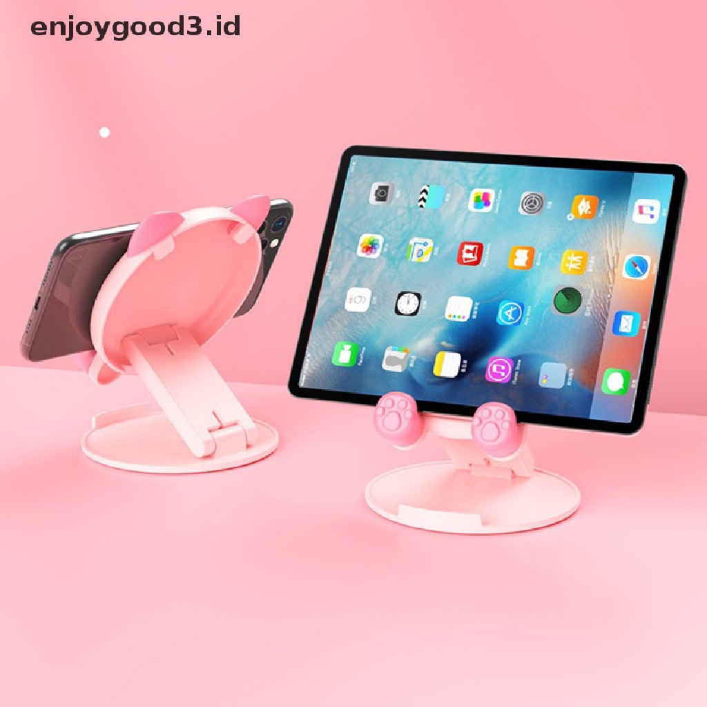 [Rready Stock] Dudukan Holder Meja Stand Desktop Ponsel Tablet Adjustable Untuk Phone Pad (ID)