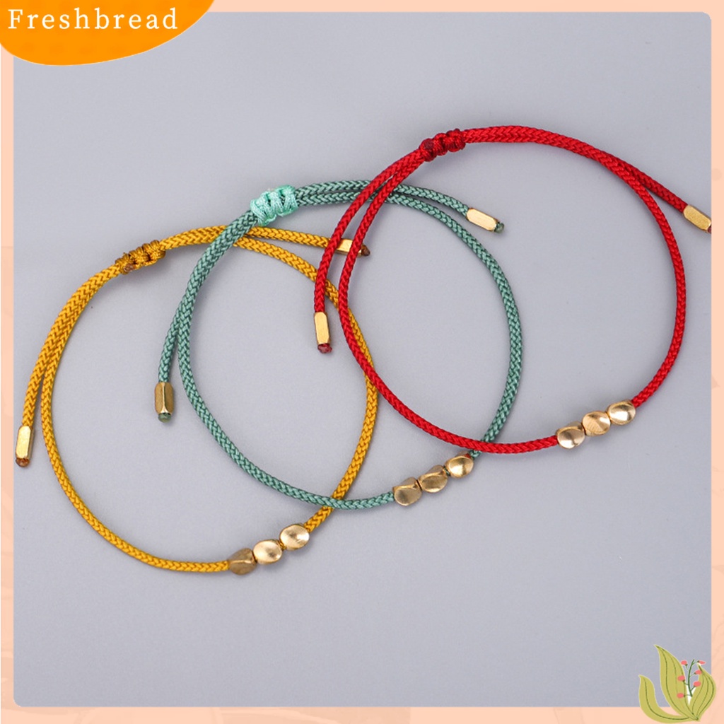 &lt; Freshbread &gt; Gelang Persahabatan Dengan Charms Adjustable Handmade Temperamen Hias Hias Aksesoris Unisex Handmade Braided Bracelet Untuk Kehidupan Sehari-Hari