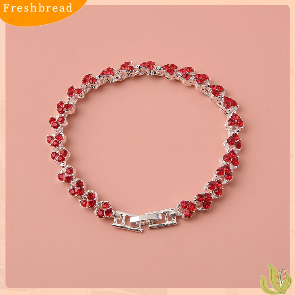 &lt; Freshbread &gt; Wanita Mewah Sederhana Kristal Imitasi Mengkilap Gelang Bangle Perhiasan Aksesoris Hadiah