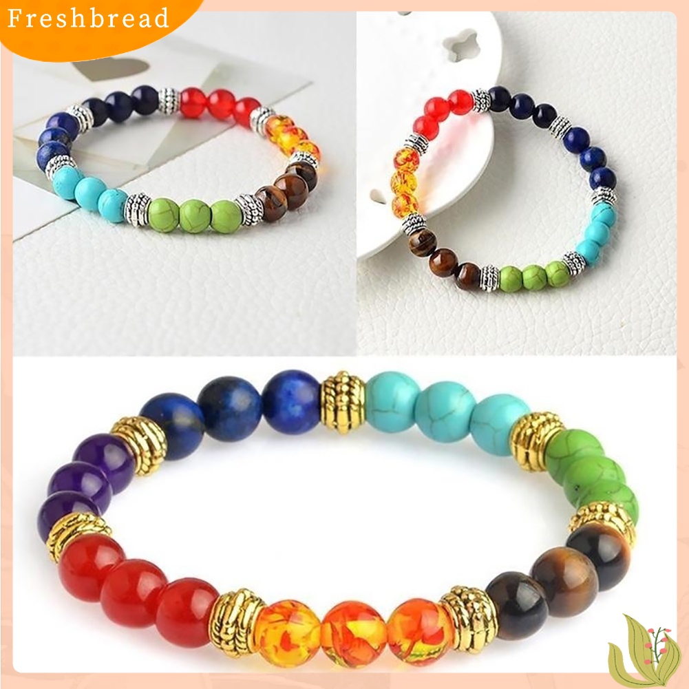 &lt; Freshbread &gt; 1Pc Wanita Pria Buatan Turquoise Beaded Strand Gelang Bangle Pergelangan Tangan Perhiasan