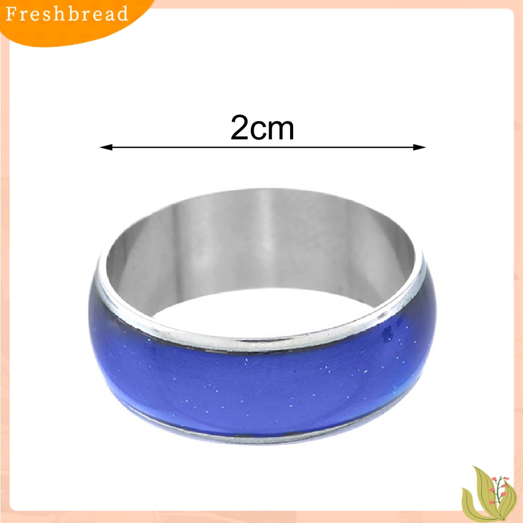 &lt; Freshbread &gt; 3Pcs Mood Ring Cincin Warna Berubah Suhu Alloy Handmade Halus Untuk Club