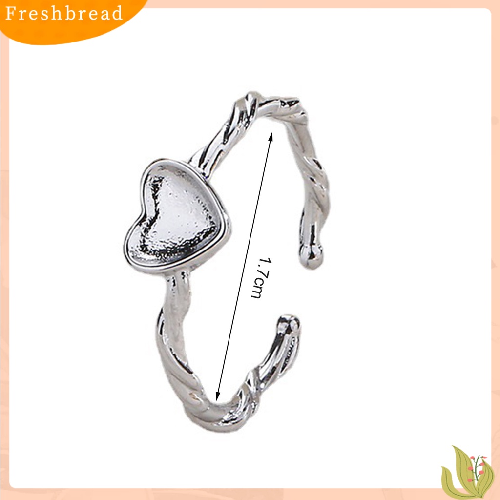 &lt; Freshbread &gt; Wanita Cincin Pembukaan Kepribadian Memutar Dapat Disesuaikan Hadiah Mewah Warna Emas Cinta Hati Jari Cincin Fashion Perhiasan