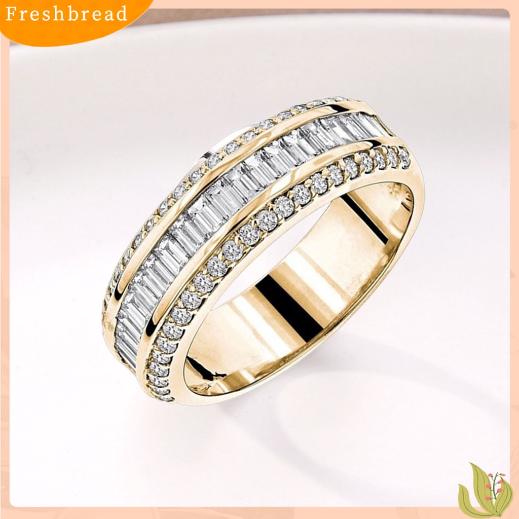 &lt; Freshbread &gt; Fashion Fidget Ring Berlian Imitasi Bertatahkan Semua Pertandingan Perhiasan Wanita Finger Ring Untuk Kehidupan Sehari-Hari