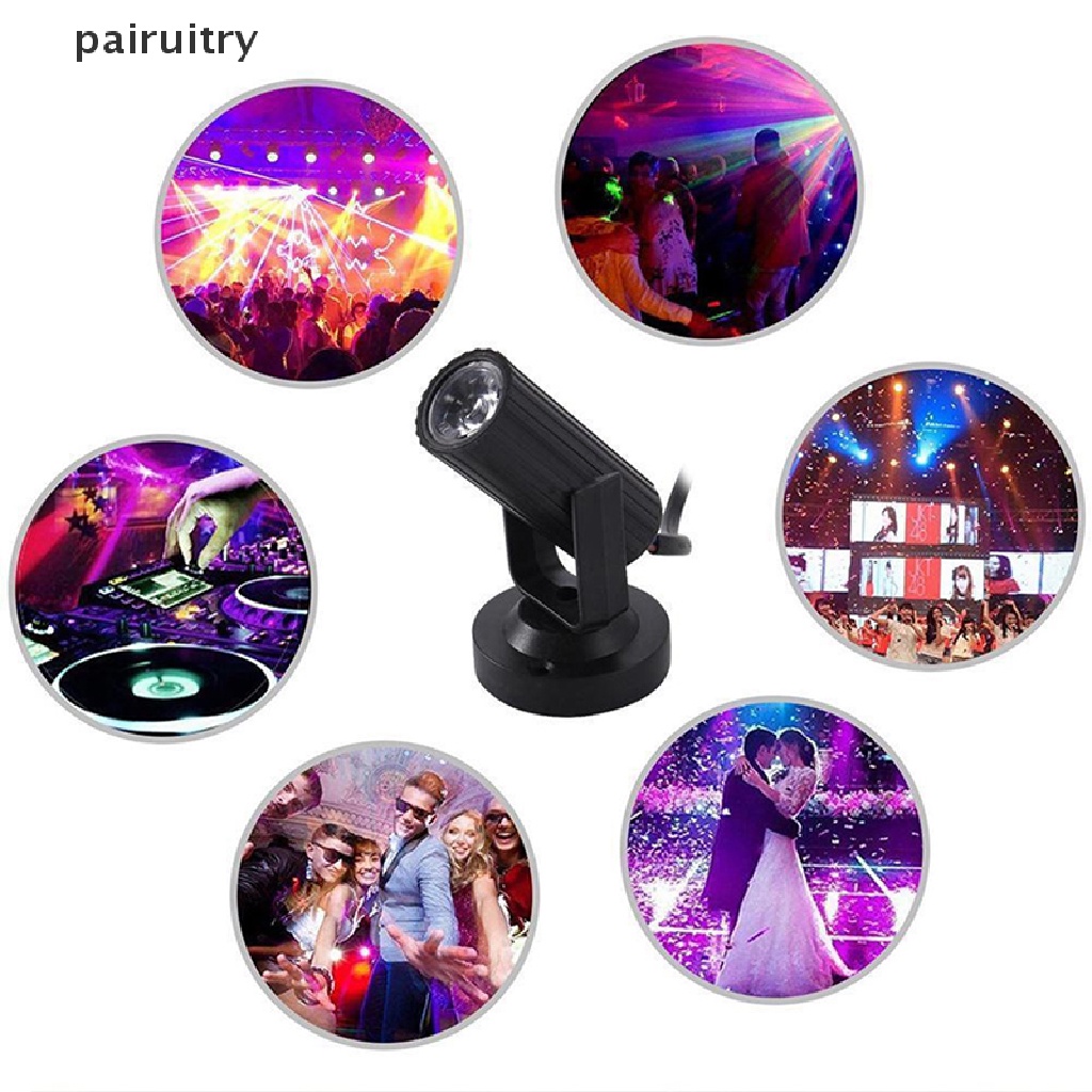 Prt RGBW 1W LED Panggung Lighg Spin Pinspot Lampu Beam Sorot Pesta DJ DISCO DMX PRT