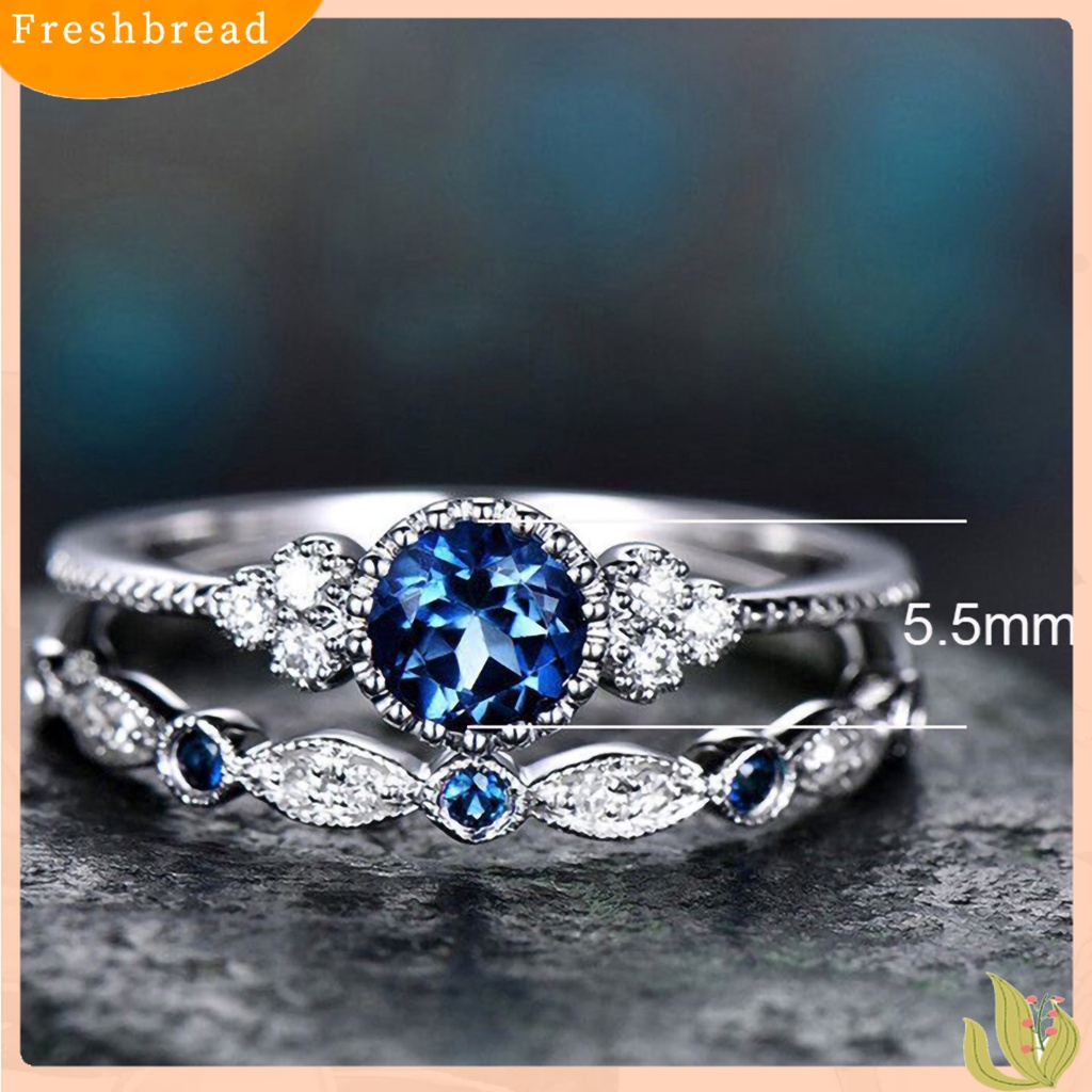 &lt; Freshbread &gt; 2Pcs Perhiasan Jari Dual Type Tidak Alergi Tahan Lama Fashion Cycle Ring Untuk Hadiah