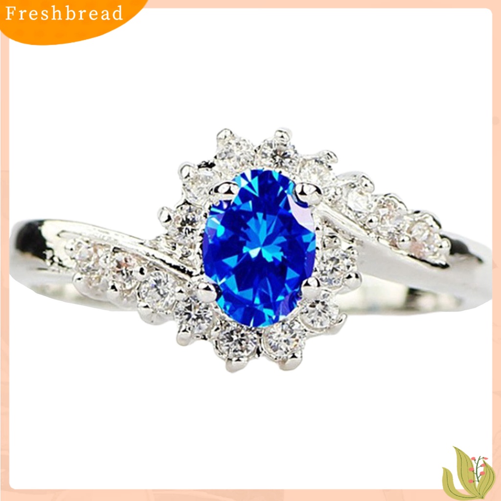 < Freshbread > Perhiasan Cincin Geometris Pengerjaan Halus Indah Bersinar Cubic Zircon Ring Untuk Pesta