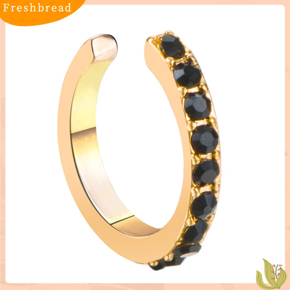 &lt; Freshbread &gt; 1Pc Wanita Berlian Imitasi Hias U Bentuk Telinga Klip Anting Non Piercing Perhiasan Hadiah