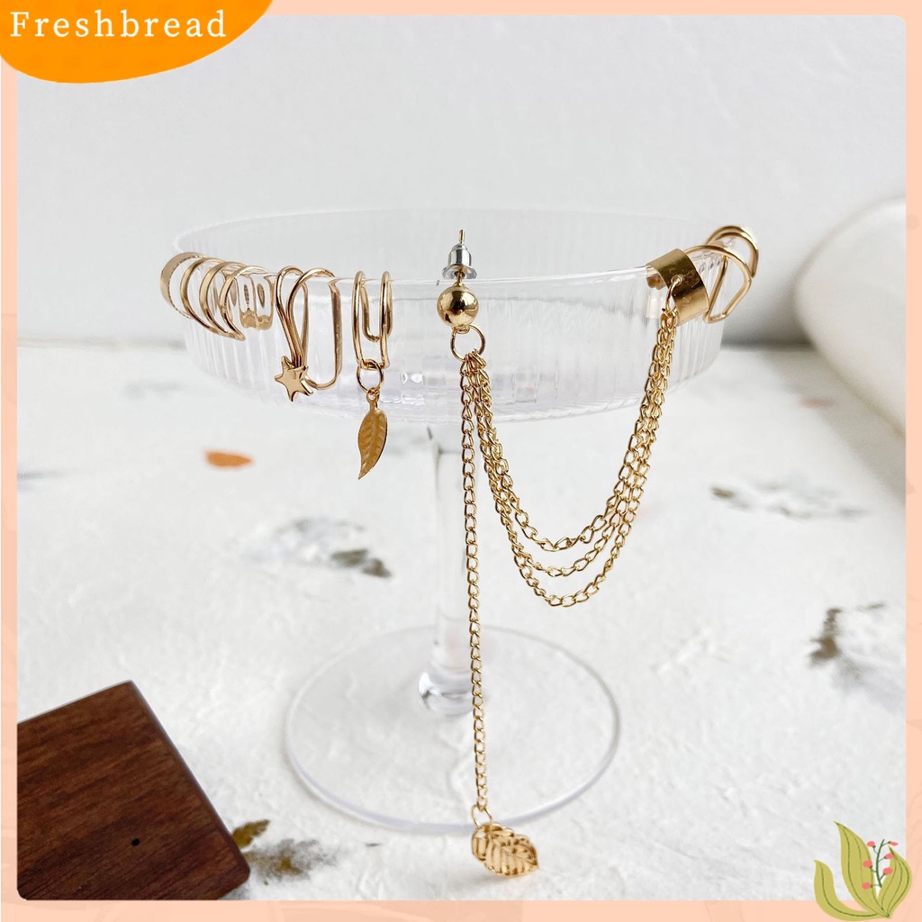 &lt; Freshbread &gt; 5Pcs/Set Atau 7Pcs/Set Anting Desain Bungkus Fashion Bahan Metal Klip Tanpa Tindik Manset Telinga Untuk Wanita