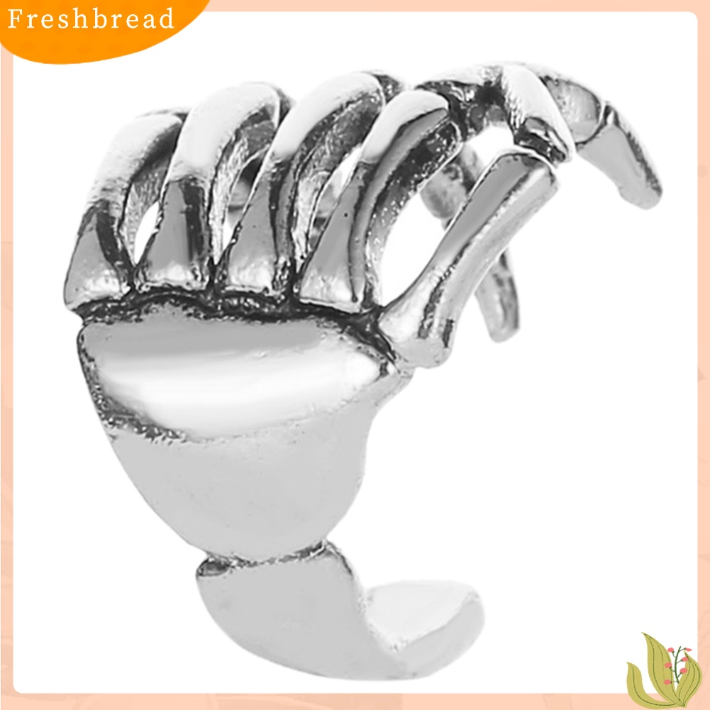 &lt; Freshbread &gt; 1Pc Wanita Tengkorak Tangan Telinga Manset Klip On Anting Tulang Rawan Perhiasan Non-piercing