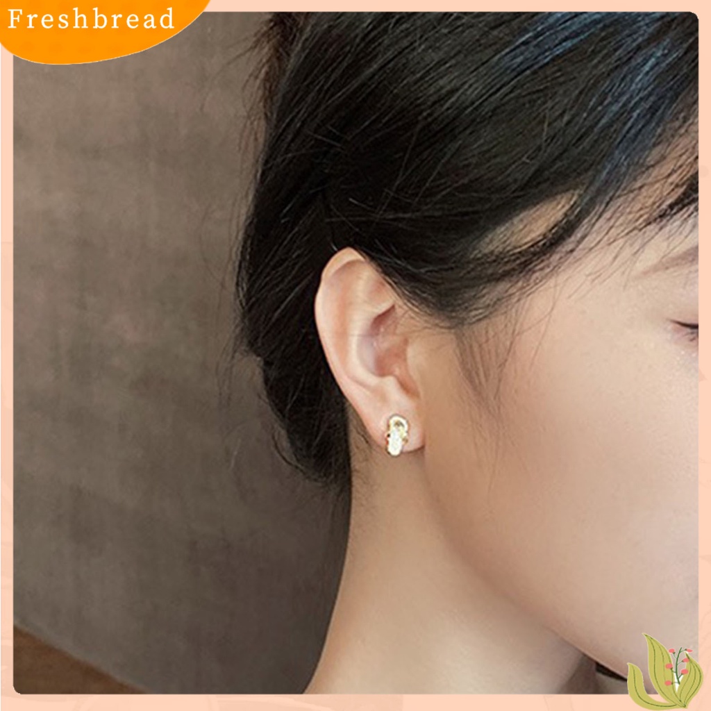 &lt; Freshbread &gt; Anting Kreatif Gaya Alloy Lucu Berbentuk Slipper Women Ear Studs Untuk Wanita