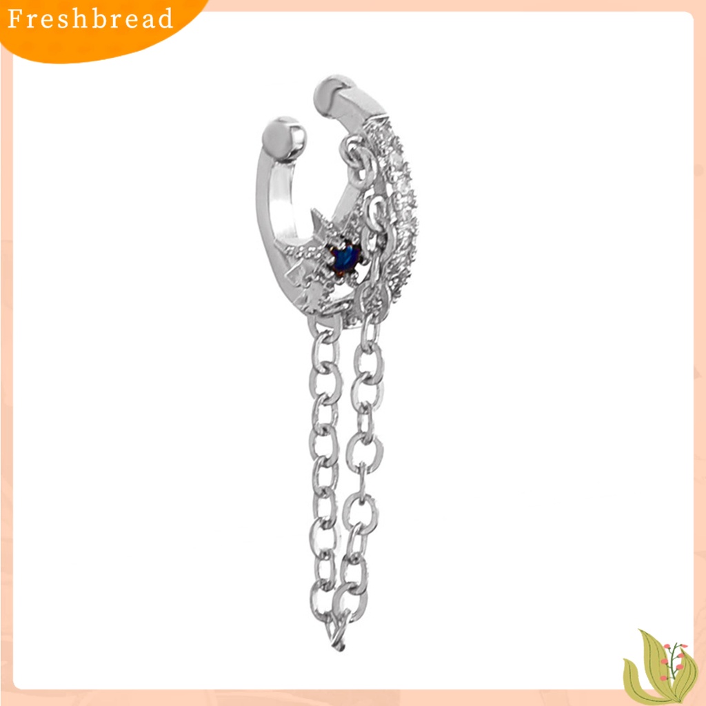 &lt; Freshbread &gt; 1Pc Klip Telinga Pengerjaan Indah Non-Piercing Tembaga Ear Cuff Fashion Anting Rumbai Untuk Pesta