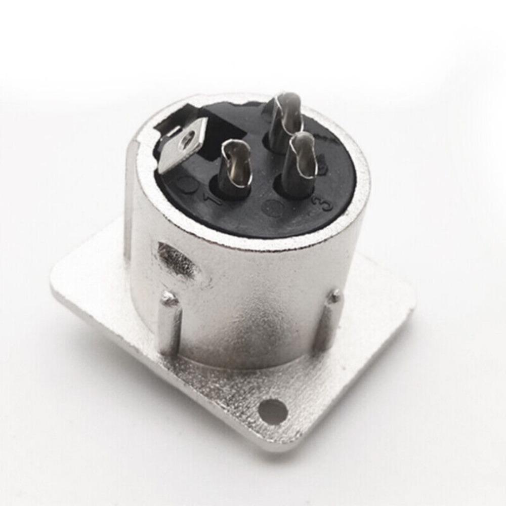 POPULAR Populer 4pcs XLR Konektor Amplifier 3pin Mount Socket Jack Connector Plug
