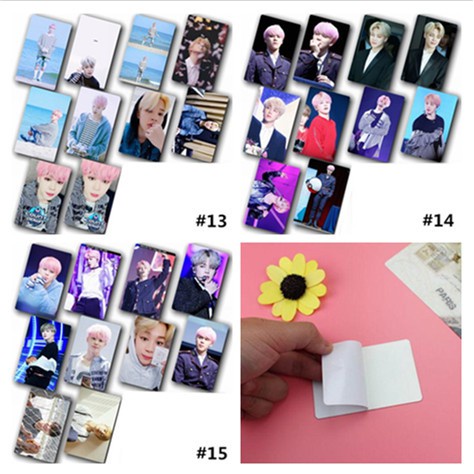 Kpop Bts JIMIN HD Waterproof Lustre Photo Card Stiker Kartu Kristal LY