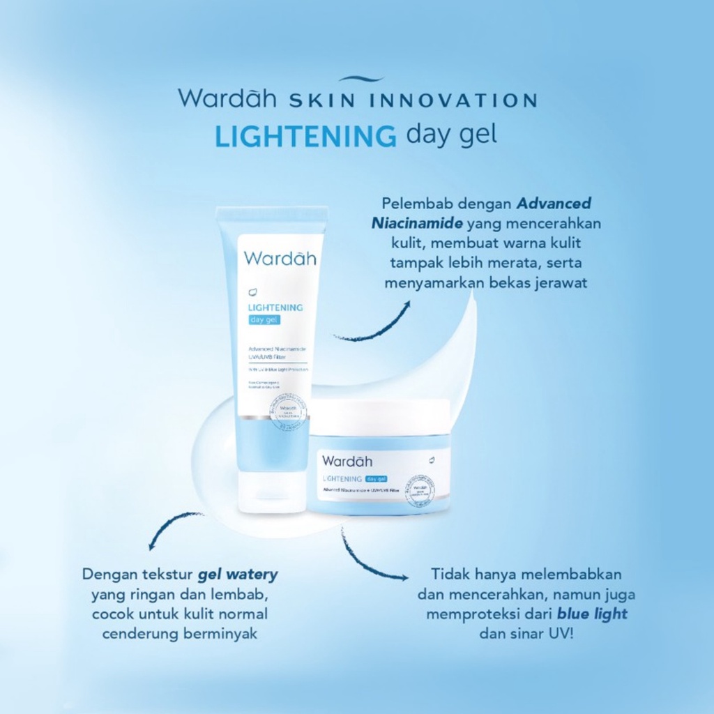 WARDAH Lightening Day Gel Advanced Niacinamide 20ml &amp; 30gr - Amaze_Kosmetik