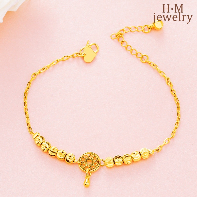 Gelang Kaki Fashion Emas 18K Kadar Tinggi Mewah Ringan2023Baru