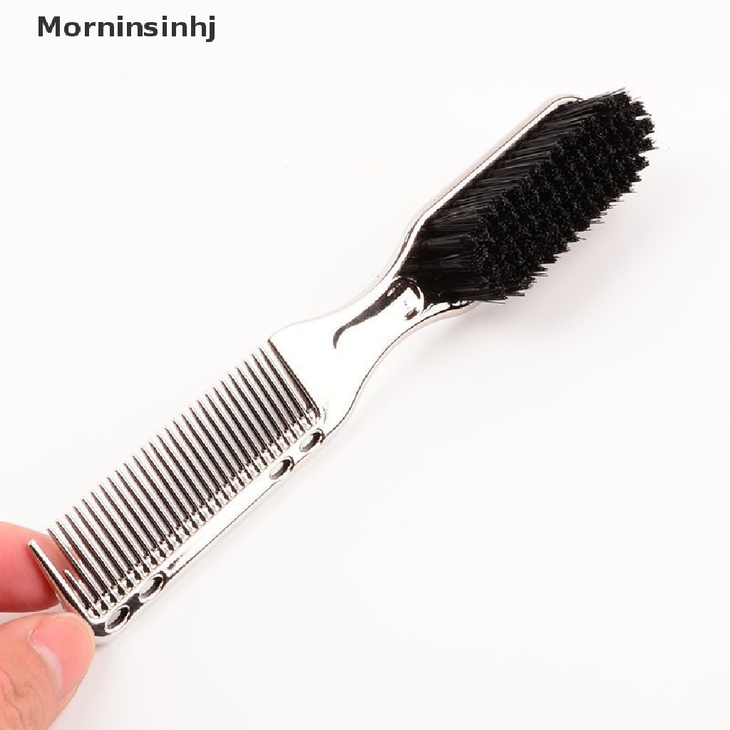 Mornin 1PC Sikat Sisir Dua Sisi Sikat Styling Jenggot Kecil Sikat Cukur Profesional id