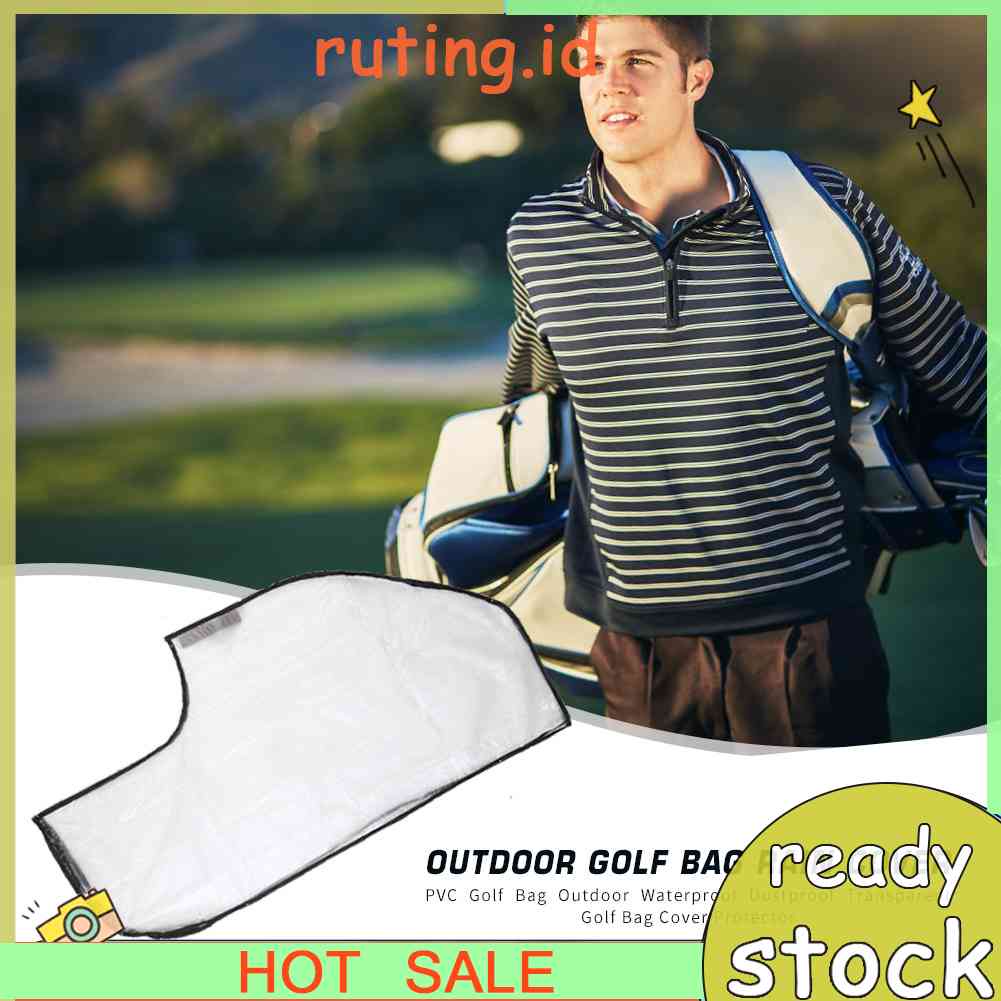 Outdoor Golf Cover PVC Waterproof Pelindung Penutup Hujan Golf Transparan