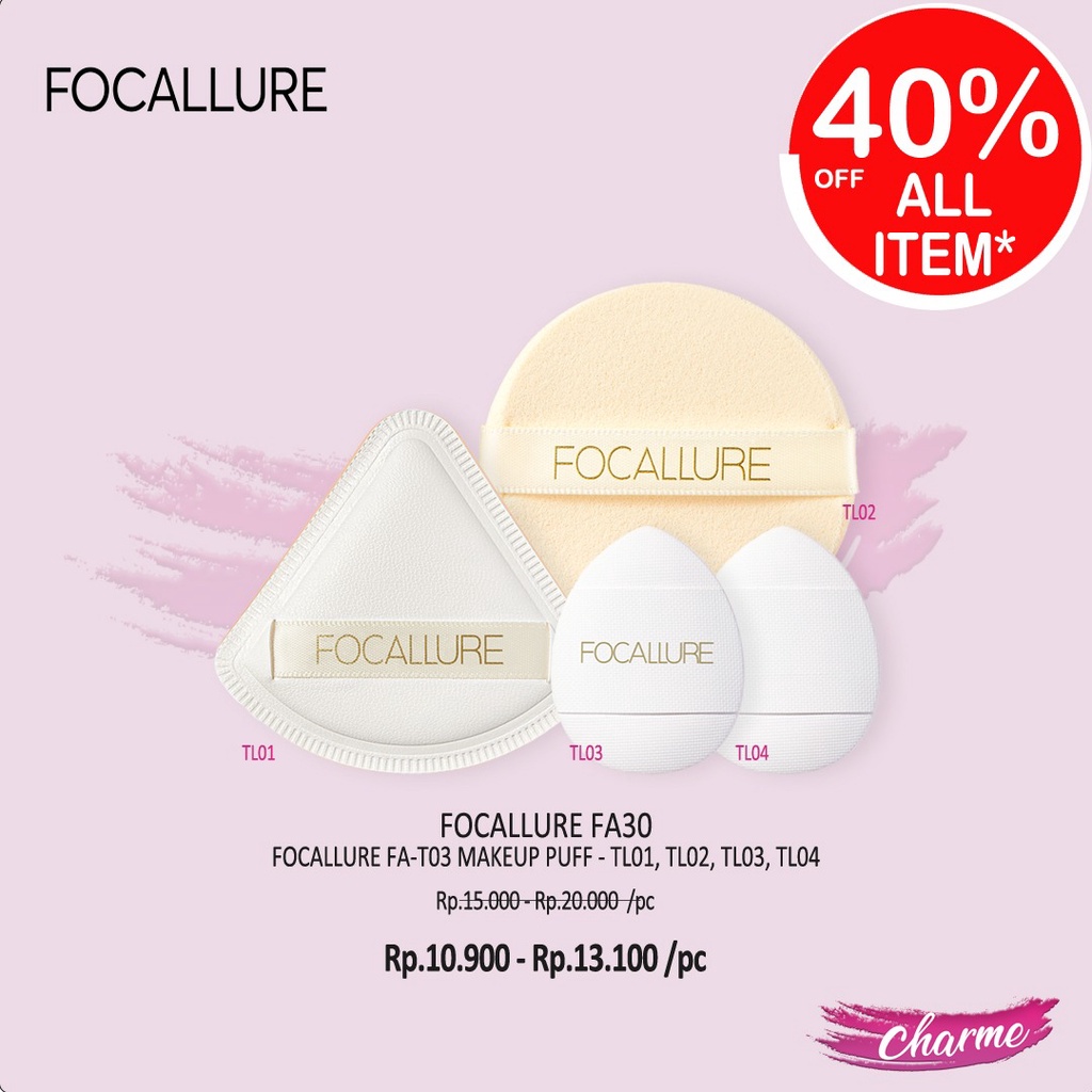 (READY &amp; ORI) FOCALLURE Make-up Puff Mini Finger Sponge Spons Bedak FA T03