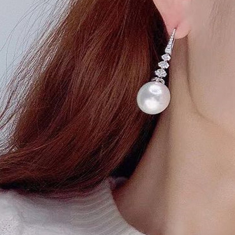 Anting Menjuntai Mutiara Simulasi Warna Silver Mewah Untuk Wanita Temperamen Aksesoris Telinga Pesta Pernikahan Perhiasan Tren Baru