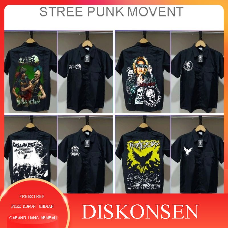 COD kemeja pendek band punk,kemeja hitampendek,kemeja pendek,kemeja band,kemeja pria,kemeja cotum ba