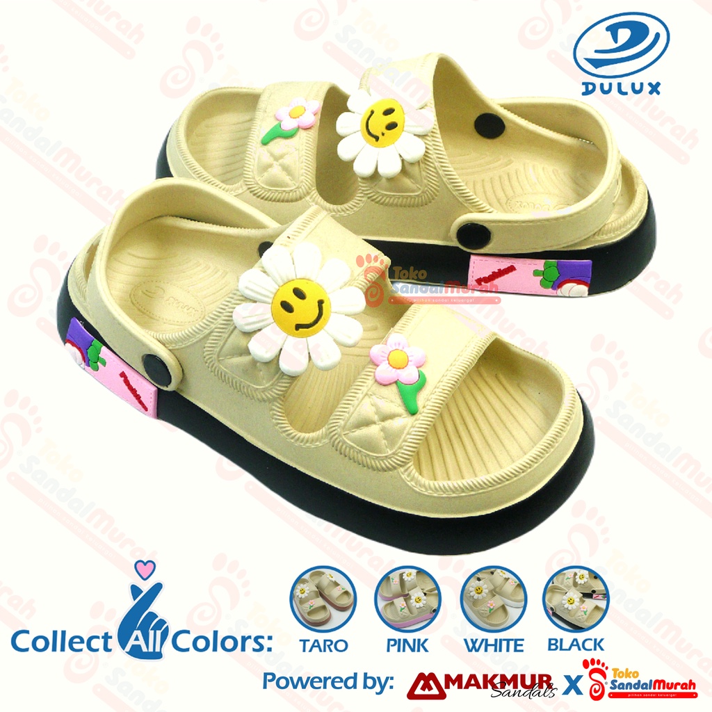 Toko Sendal Murah - Sandal Slop Ban 2 Uk 30 - 40 / Sandal Perempuan Motif Bunga / Sandal Sepatu  Kekinian Tebal Anti Licin / Sandal Tali Belakang Terbaru [Toko Sendal Murah M 530]