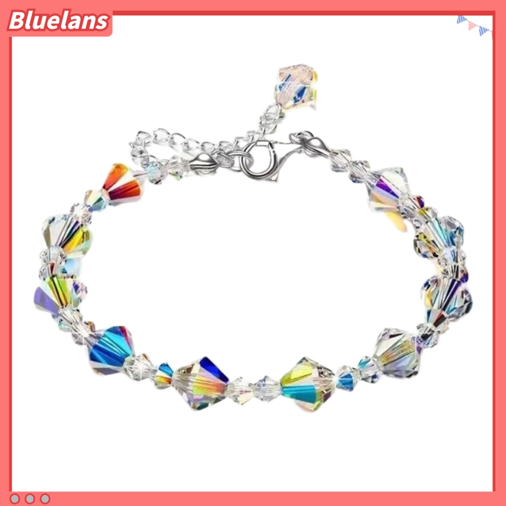 {In Stock} Adjustable Extension Chain Mom Bracelet Buckle Closure Cubic Clear Gelang Kristal Imitasi Menawan Hadiah