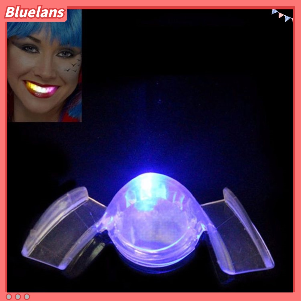 {In Stock} 1pc Lucu LED Kedip Gigi Behel Penjaga Mulut Halloween Trick Mainan Pesta Props