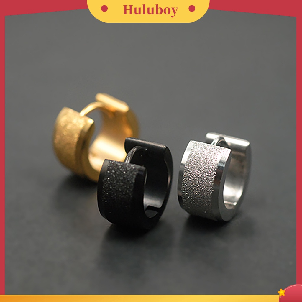 {Ready Stock} 1pasang Anting Hoop Huggie Anting Telinga Tusuk Baja Titanium Pria Wanita