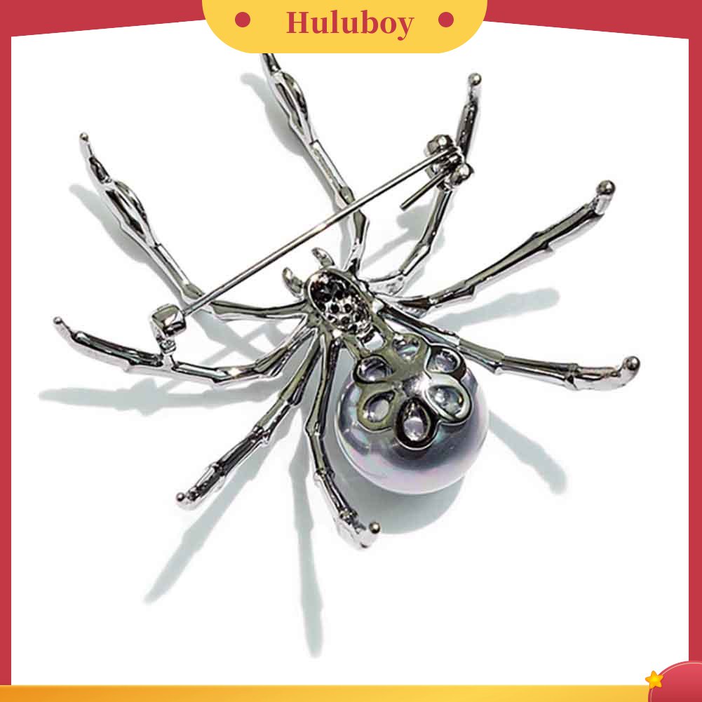 {Ready Stock} Fashion Wanita Berlian Imitasi Mutiara Imitasi Spider Bros Pin Korsase Lapel Perhiasan Hadiah