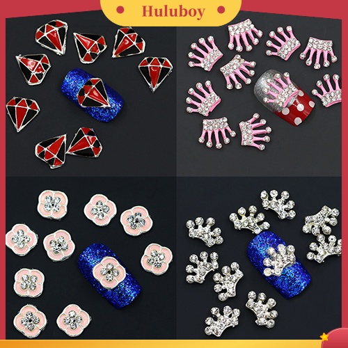 {In Stock} 10xfashion 3D Glitter Berlian Imitasi Nail Art Sticker Perhiasan Alloy DIY Dekorasi