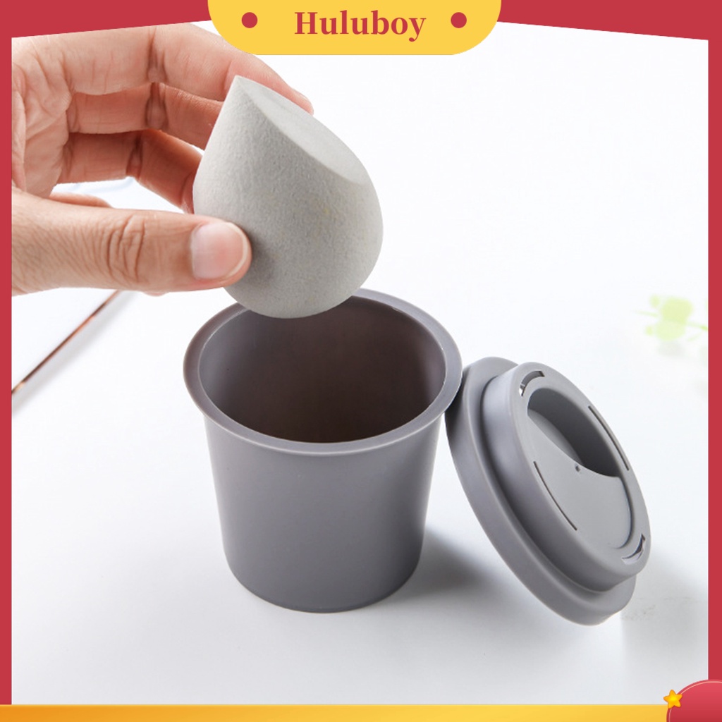 {In Stock} Kotak Penyimpanan Telur Kecantikan Bentuk Cangkir Portabel Anti Jamur Sponge Puff Holder Case