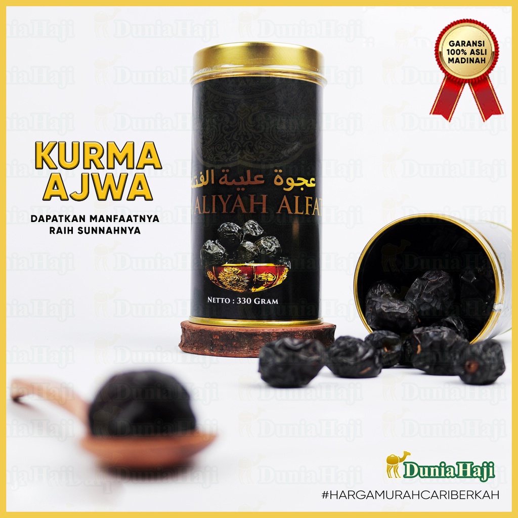 

[Ready-Stock] Kurma Ajwa Ruthob 330Gr Lembut Kemasan KALENG Azwa Kurma Nabi 330 GR Empuk 100% Asli Madinah Exclusive
