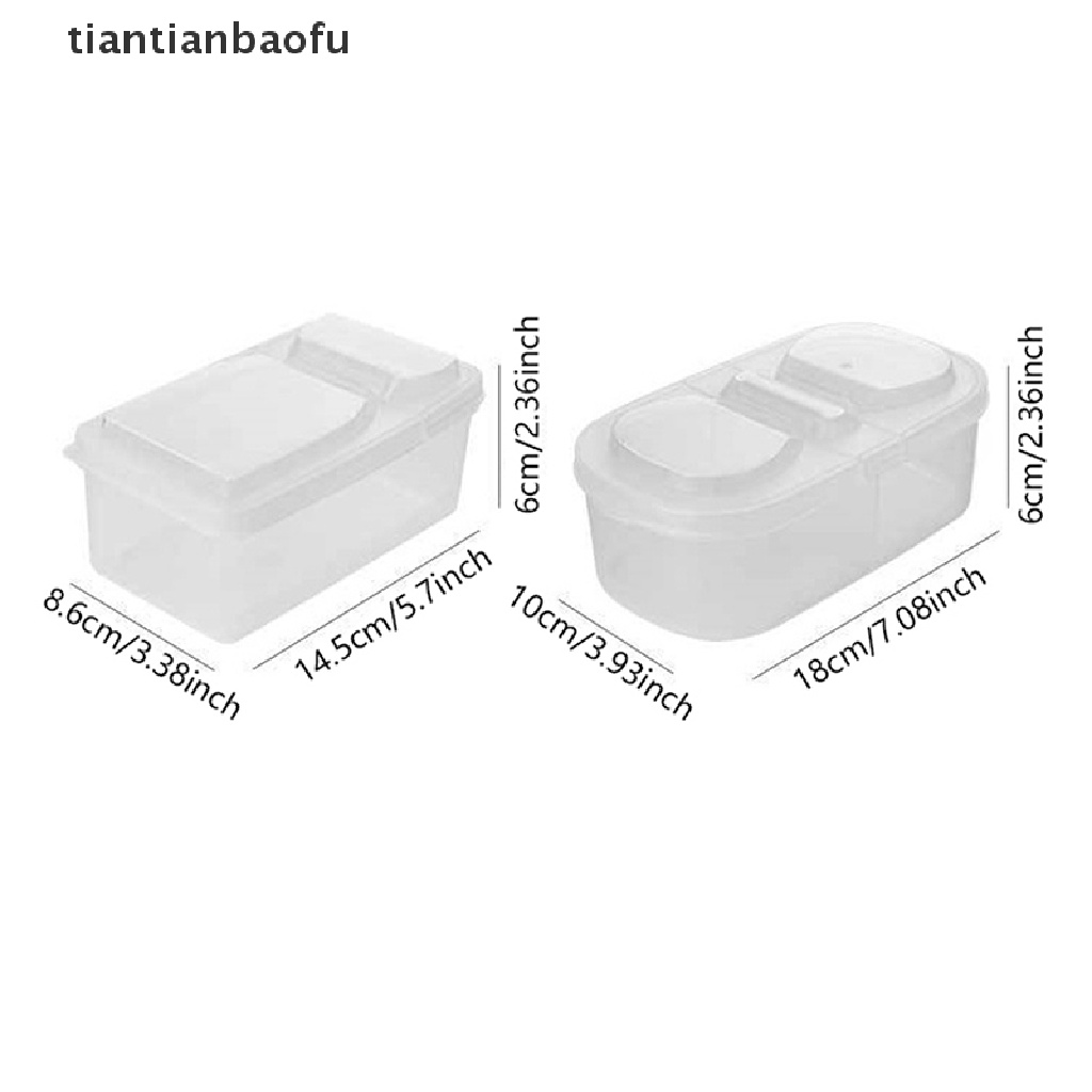 [tiantianbaofu] 1pc Kotak Penyimpanan Bumbu Keju Mentega Portable Pelindung Case Container Butik