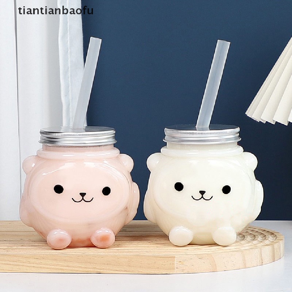 [tiantianbaofu] Botol Minuman 500ml Little Bear Botol Minum Susu Teh Jus Botol Minum Dingin Butik