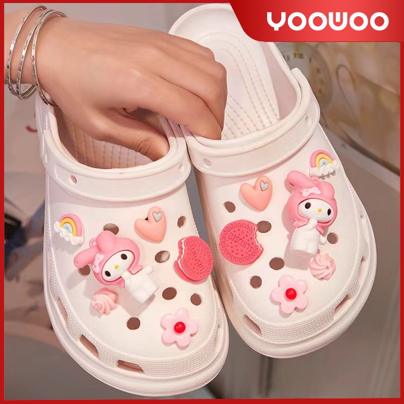 【Seluruh set jibbitz, tidak termasuk sandal】Jibbitz Crocs / Aksesoris Crocs / Hiasan Sandal Crocs