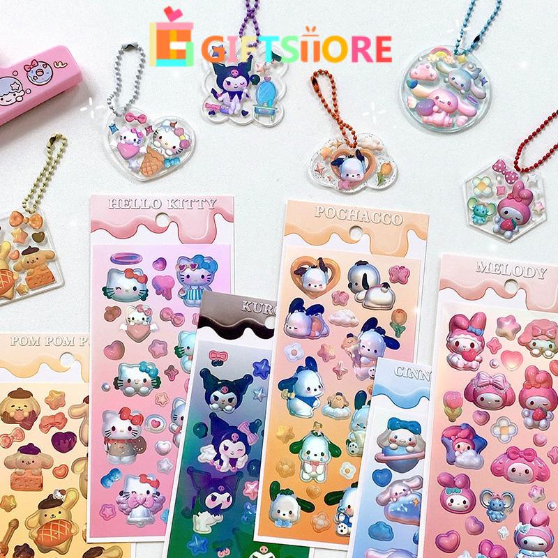 

COD✨SANRIO Stiker 3d Botol Minum Kuromi sStiker Lucu Glitter Dekoratif Anjing Melodi Pochacco DIY Stiker Dekoratif Scrapbook Sticker-GS