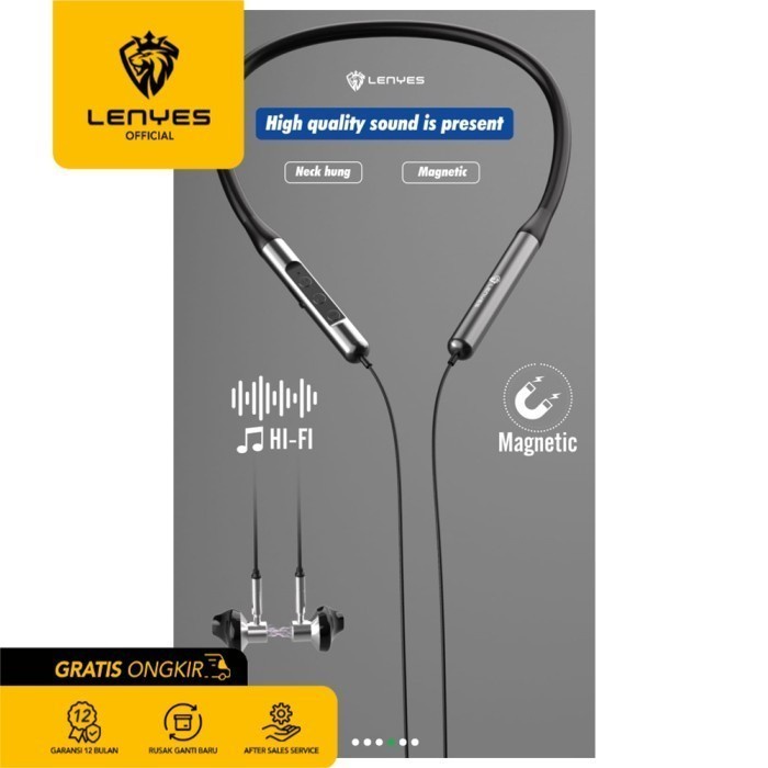 Lenyes A31 Stereo Bluetooth Wireless Headset Earphone Hybrid Original handsfree earphone ear in ear bud microphone kabel tanpa